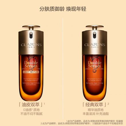 【全新上市】「油皮双萃」娇韵诗双萃焕活修护精华-轻盈版